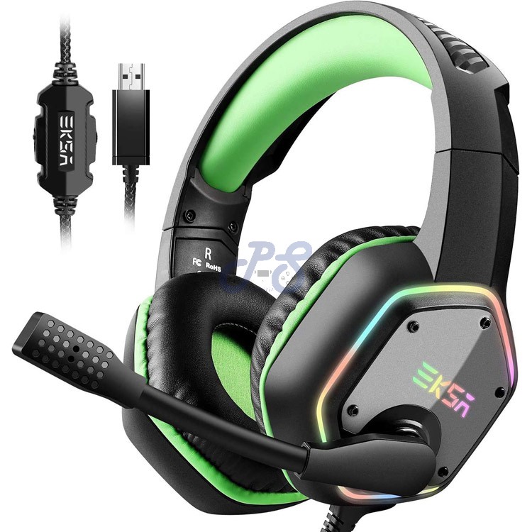 eksa e1000 usb gaming headset green