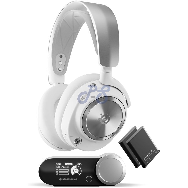steelseries arctis nova pro wireless gaming headset white