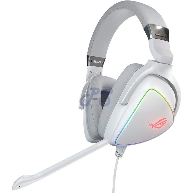 rog delta hires gaming headset white edition