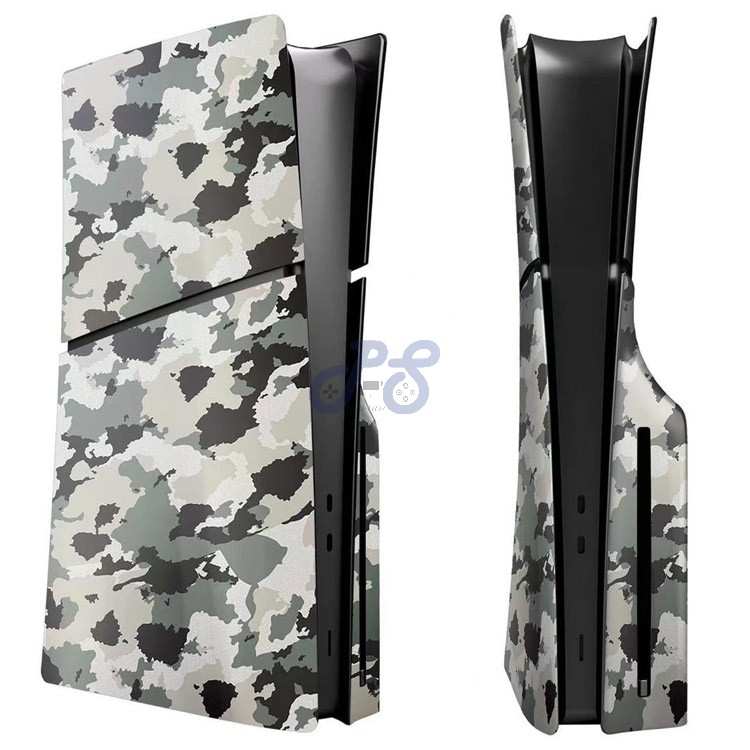 ps5 slim standard faceplate grey camoflague های کپی
