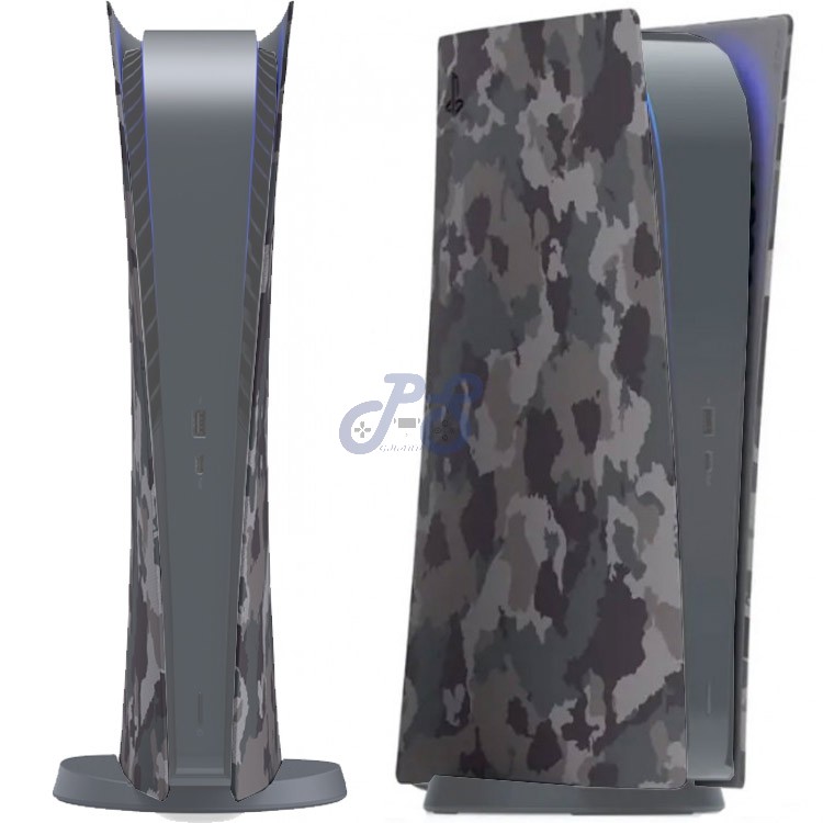 ps5 console covers digital edition grey camouflage