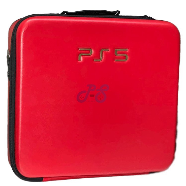 playstation 5 hard case red leather