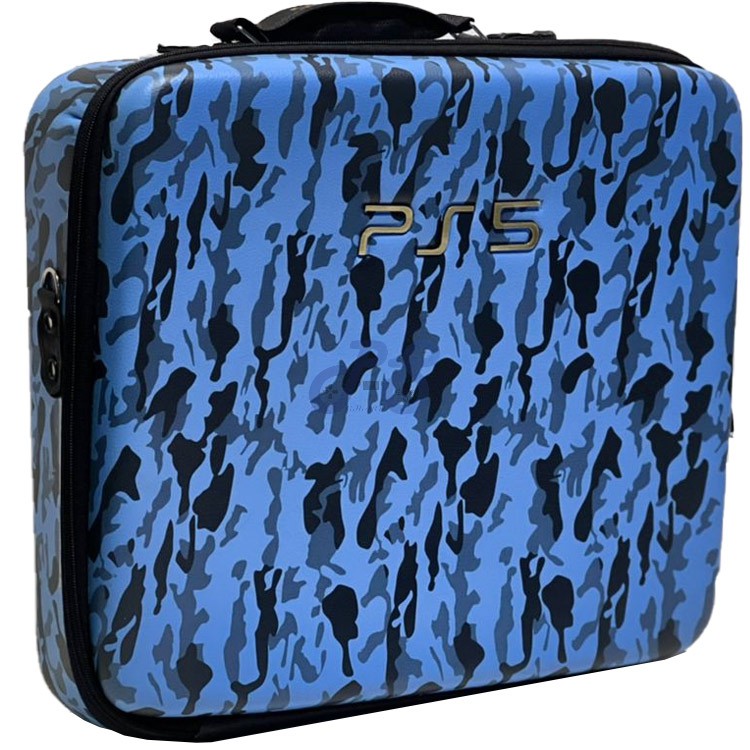 playstation 5 hard case blue camo