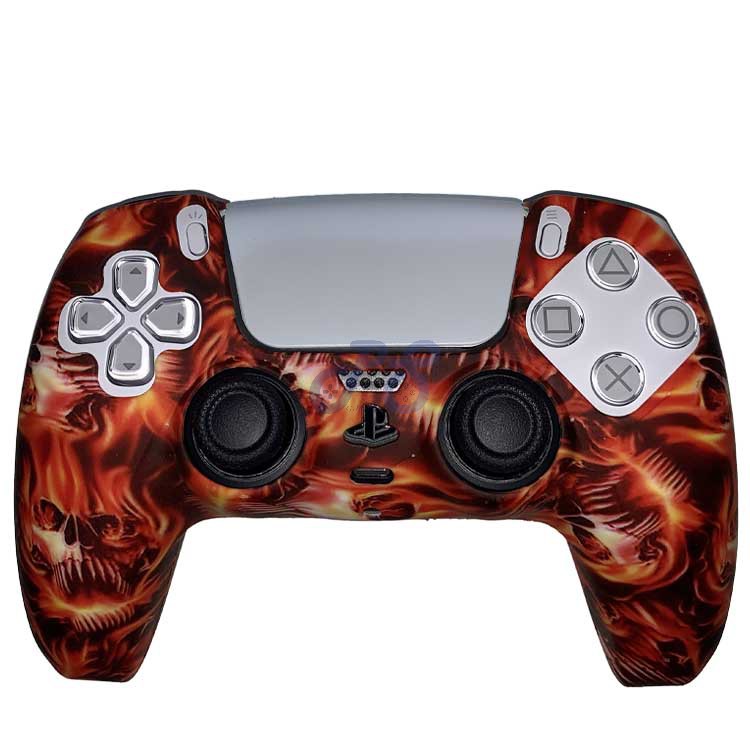 dualsense cover fire skulls