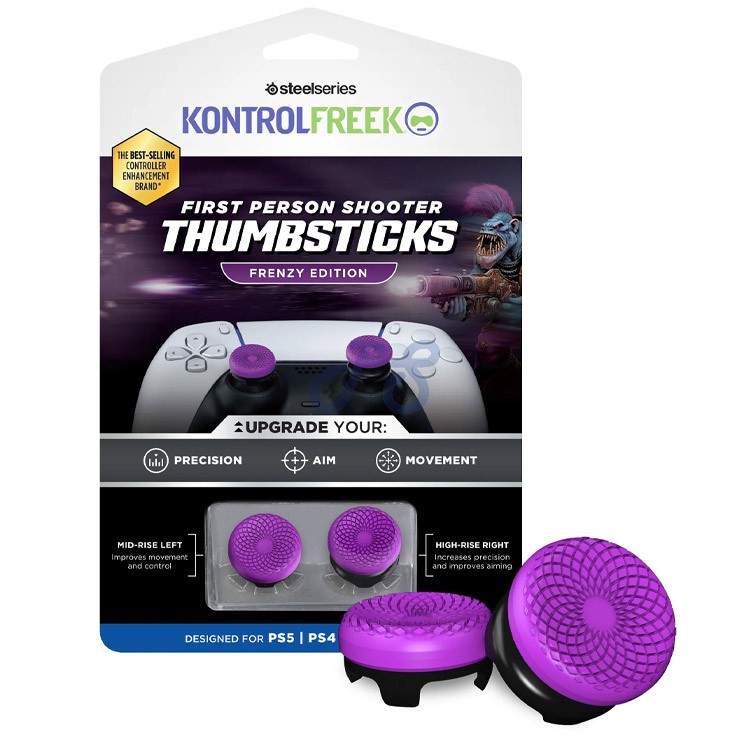 kontrolfreek performance thumbsticks for playstation 5 frenzy edition purple