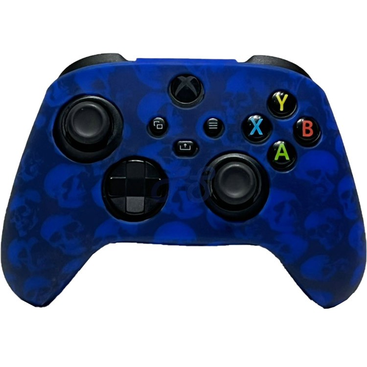 xbox series xs controller cover blue skulls b