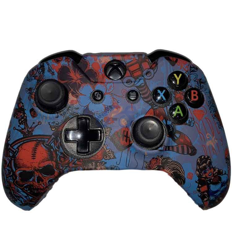 xbox one controller cover skull red