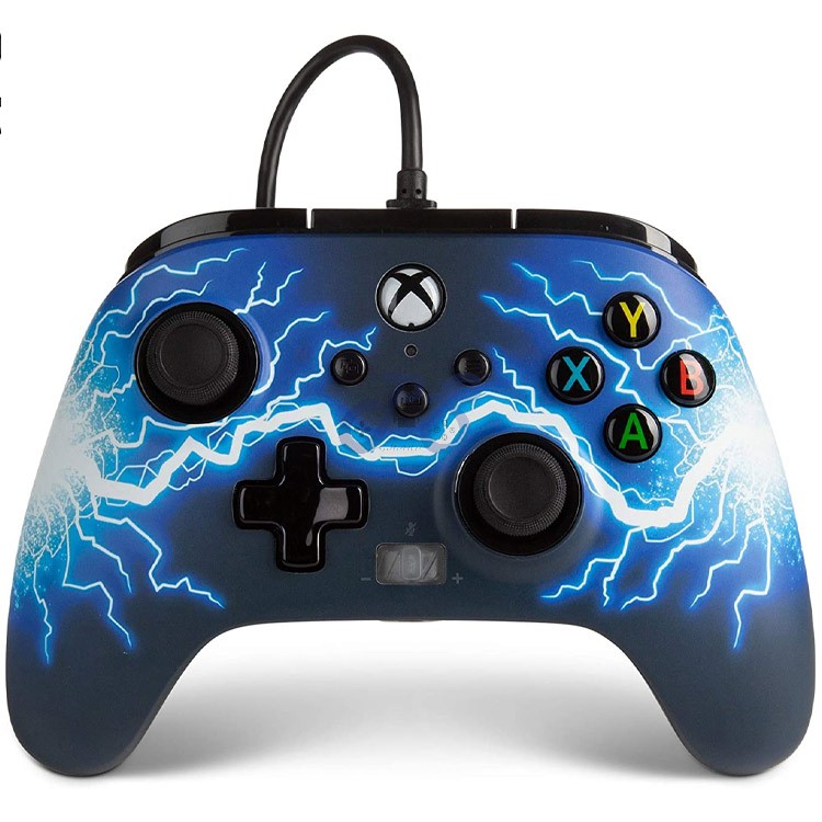 powera enhanced wired controller for xbox series xs arc lightning