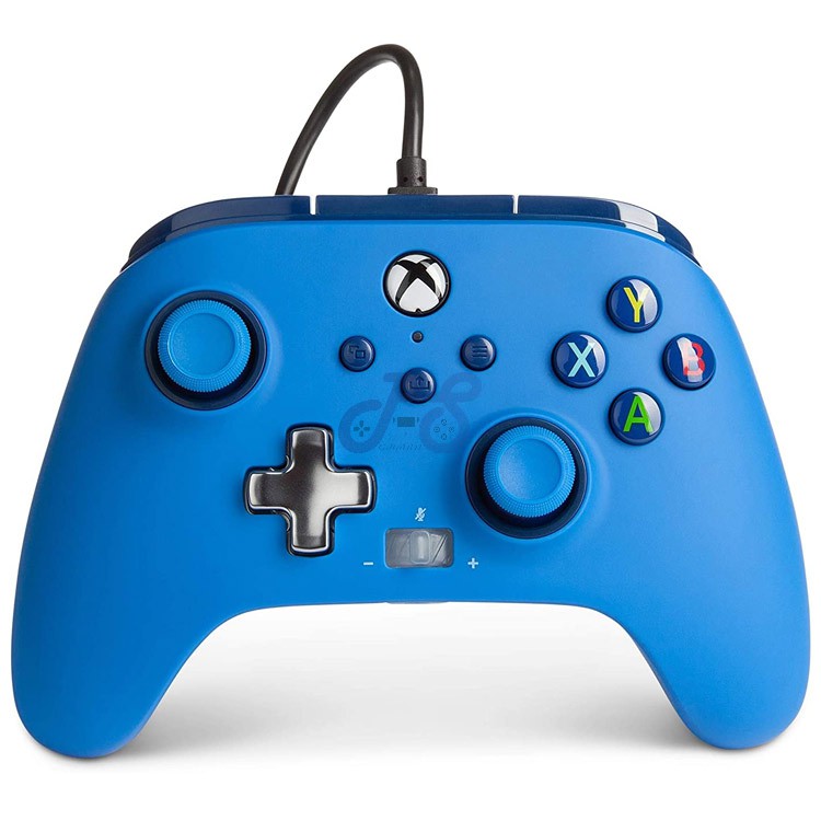 powera enhanced wired controller for xbox series xs blue