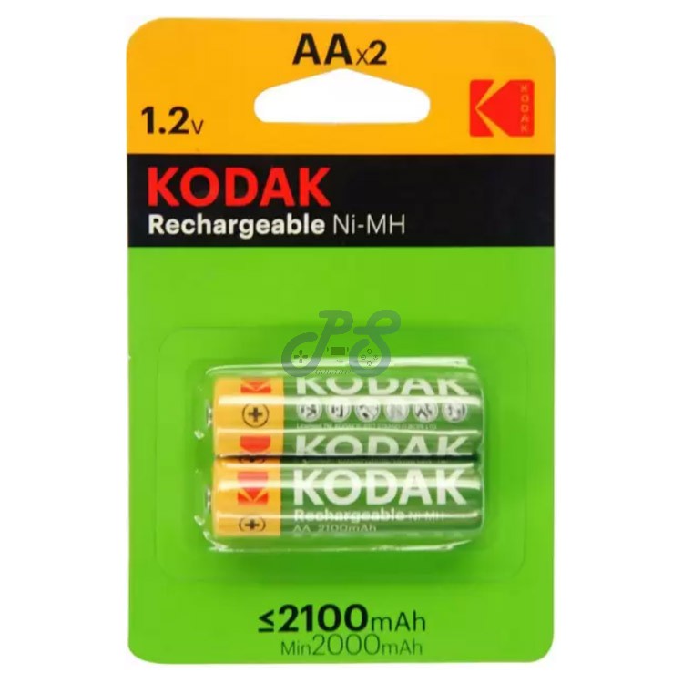 kodak aa 2100mah rechargeable battery x2