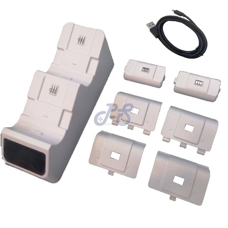 sparkfox dual controller charge station for xbox series xs white