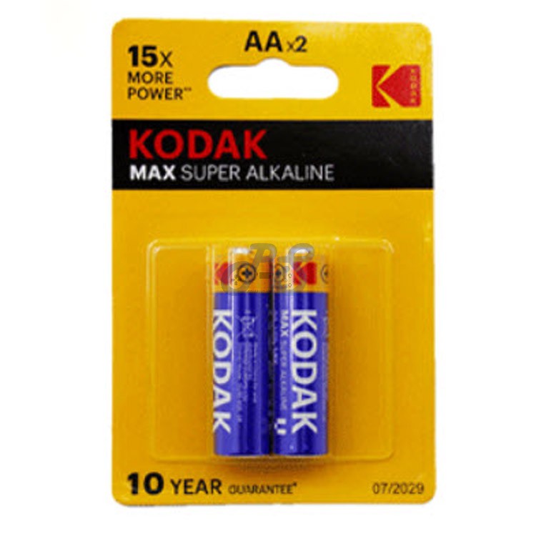 kodak max super alkalaine aa battery x2