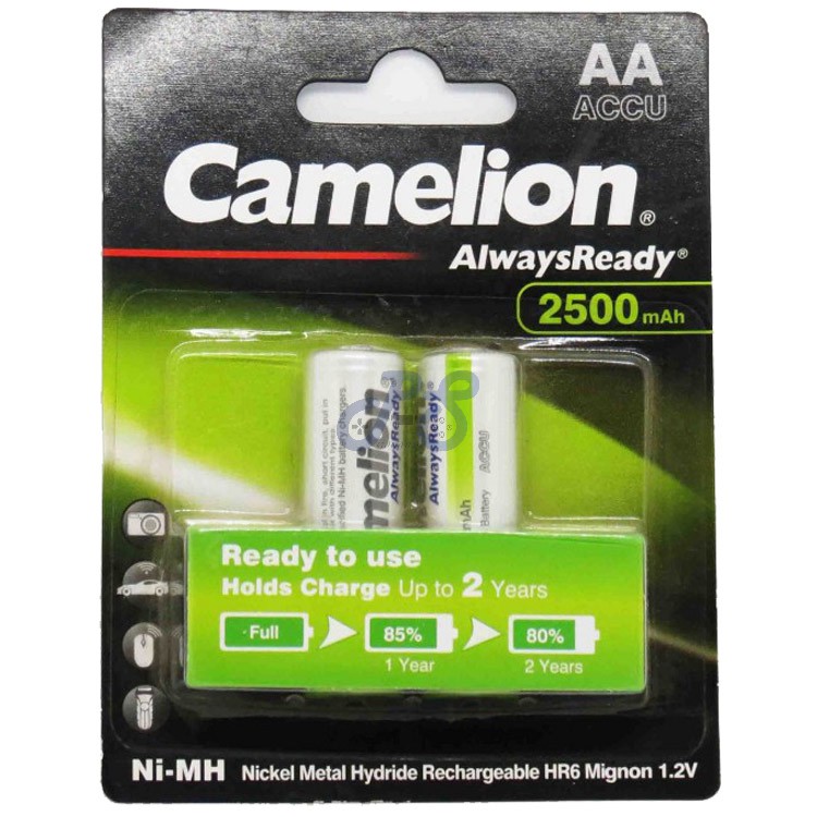 camelion alwaysread aa 2500mah battery x2