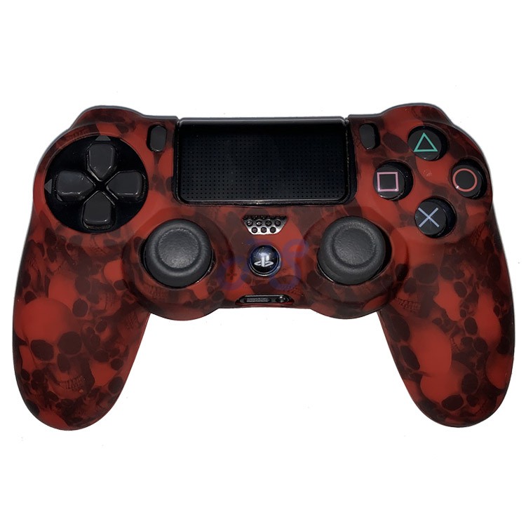 dualshock 4 cover skull red