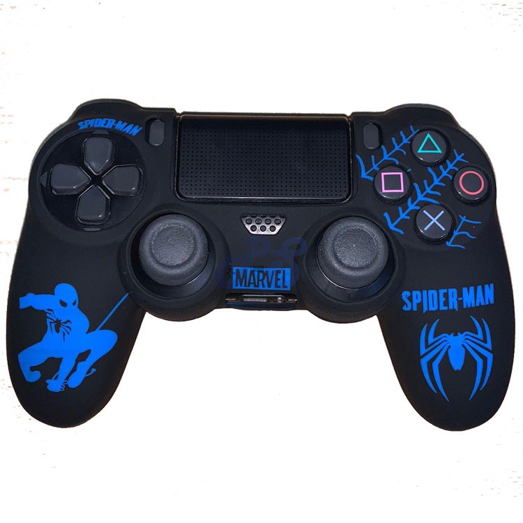 dualshock 4 cover spider man blue