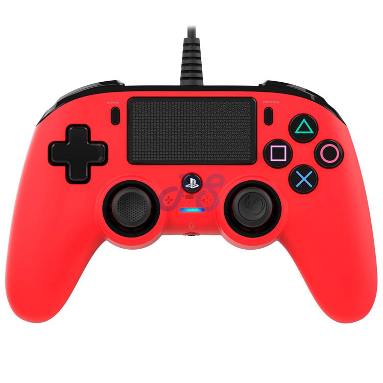 nacon wired compact controller red ps4