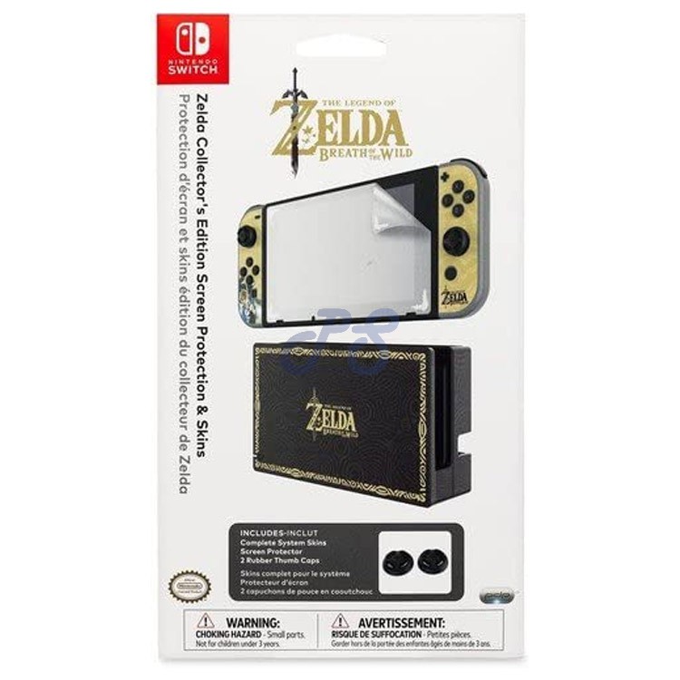 pdp zelda s collector edition screen protection and skins for nintendo switch