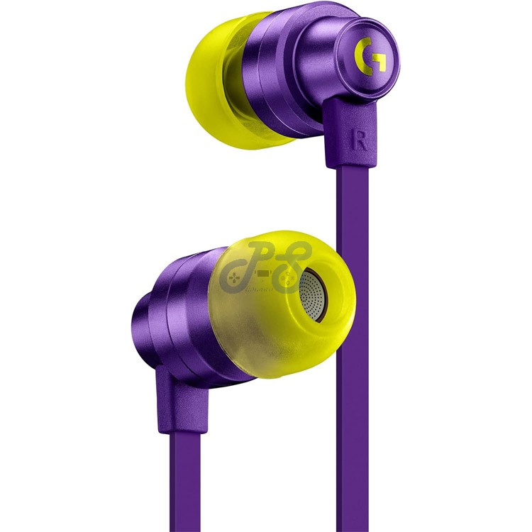 logitech g333 inear gaming earphones purple