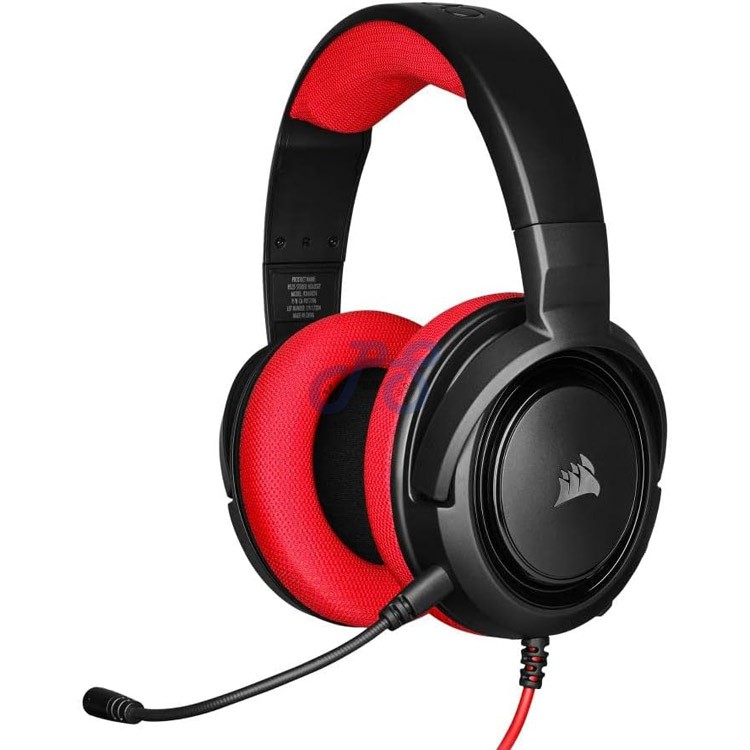 corsair hs35 gaming headset red