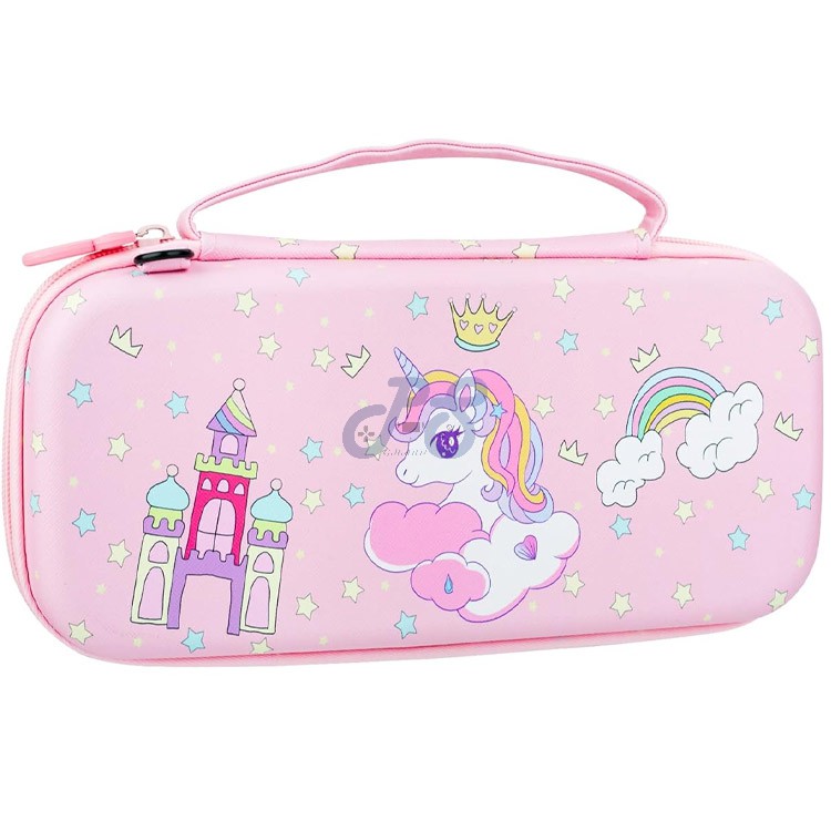 fundiary nintendo switch carrying case pink unicorn