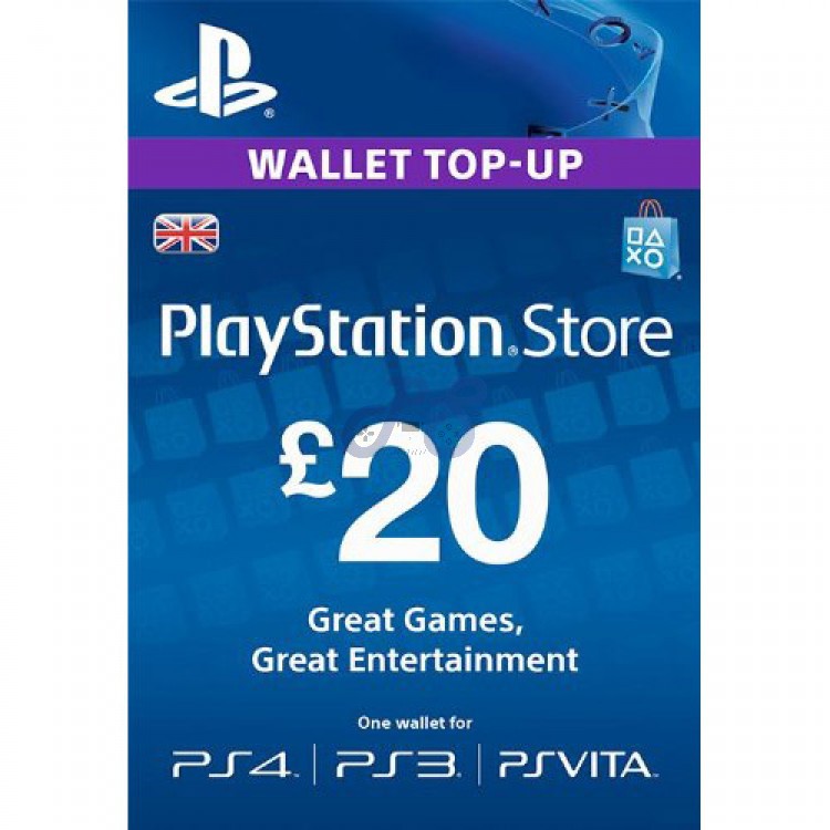خرید گیفت کارت PSN انگلستان 20 پوندی فیزیکی Playstation Network Gift Card