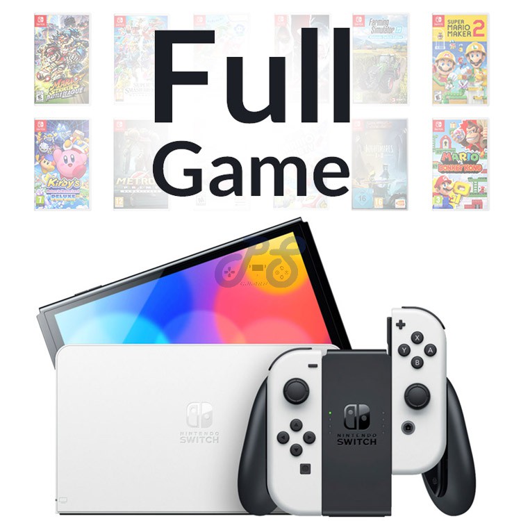 nintendo switch oled model with white joycon full game 512gb sd