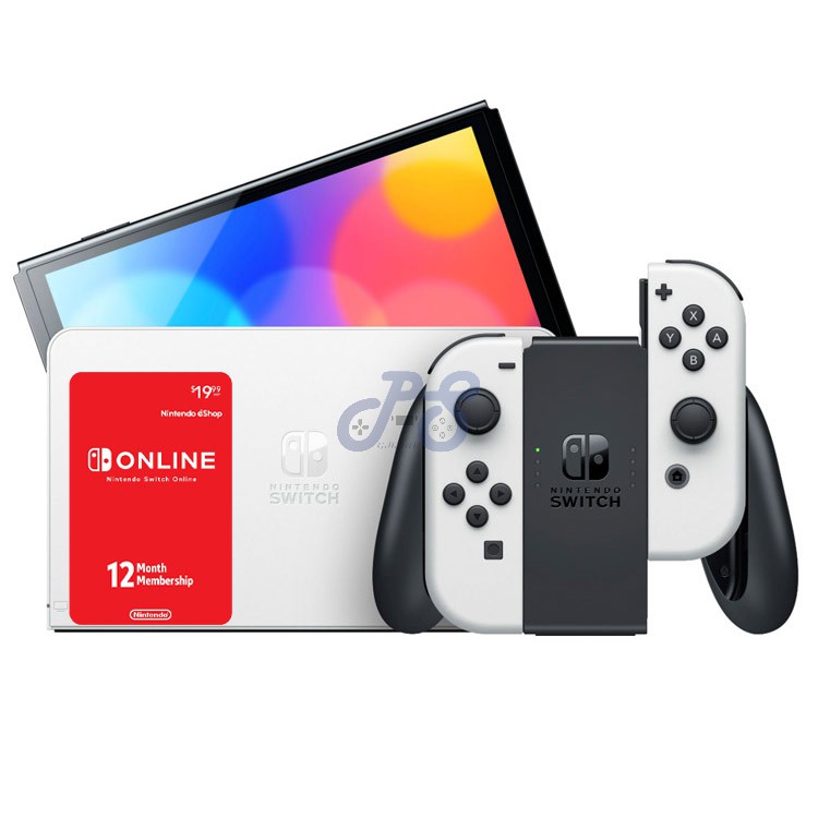 nintendo switch oled white nintendo switch online membership 12 months