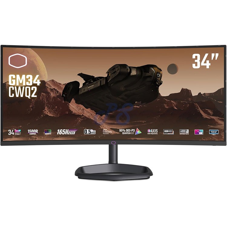cooler master gm34cwq2 uwqhd curved gaming monitor