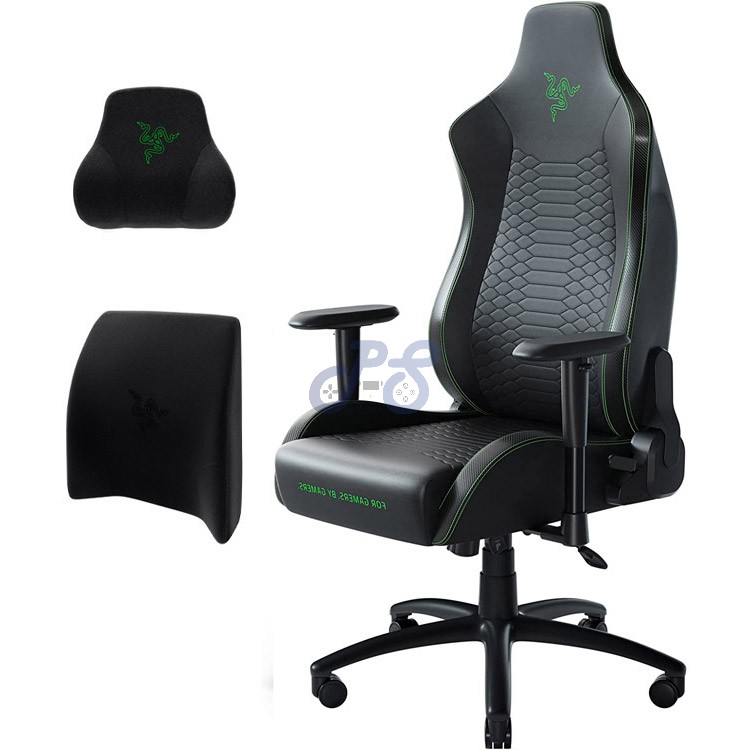 razer iskur x gaming chair black green xl