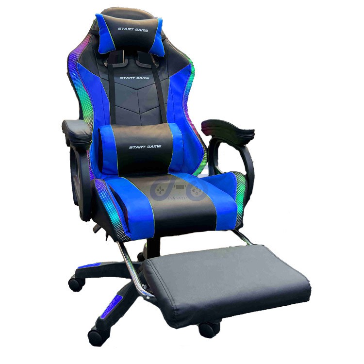 start game rgb gaming chair blue