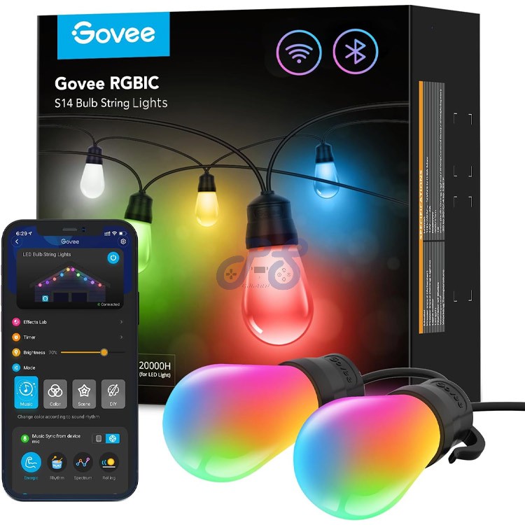 govee rgbic s14 bulb string lights 15m