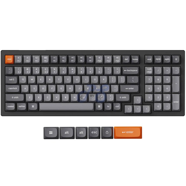 keychron k4 max rgb qmk wireless mechanical keyboard hotswappable brown super switch