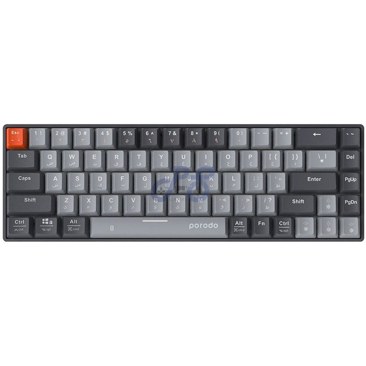 porodo mechanical wireless keyboard 68 keys