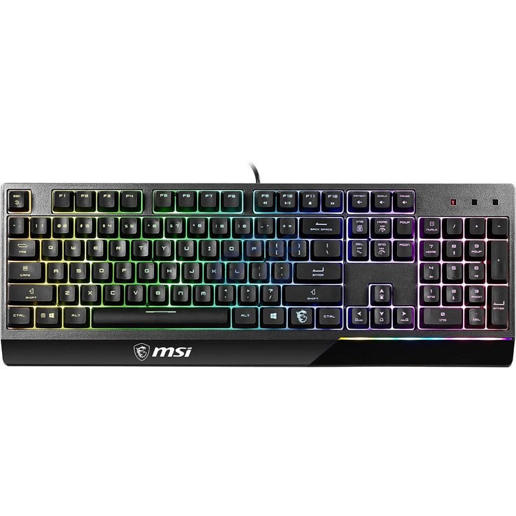 msi vigor gk30 membrane gaming keyboard black