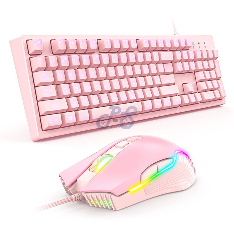 onikuma g25 keyboard cw905 mouse pink set