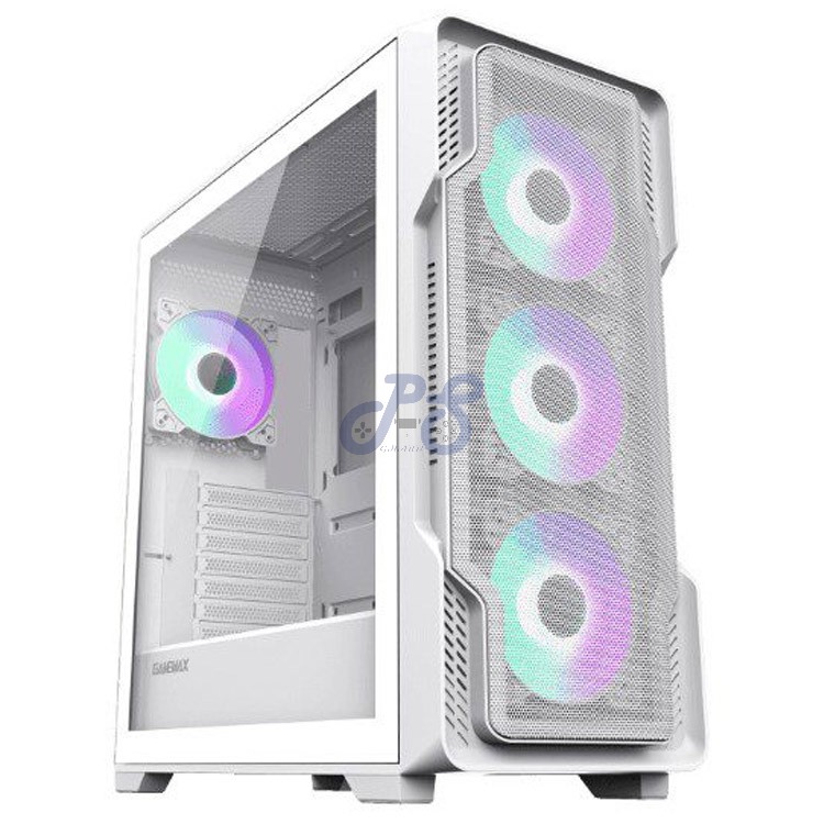 gamemax siege midtower gaming pc case white
