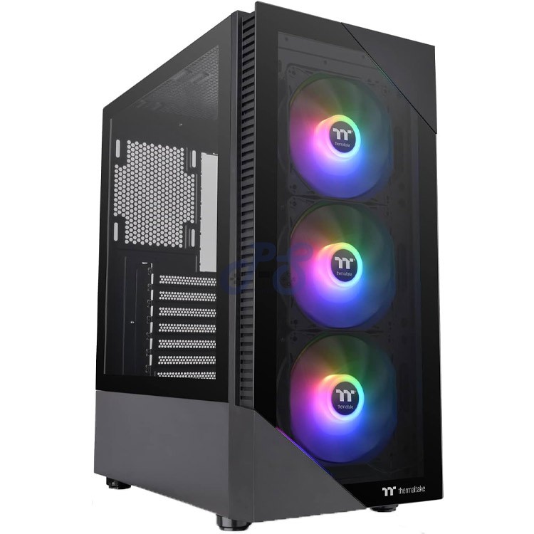 thermaltake view 200 argb midtower pc case black