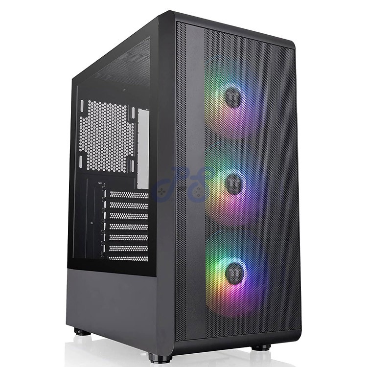 thermaltake s200 tg argb midtower pc case black