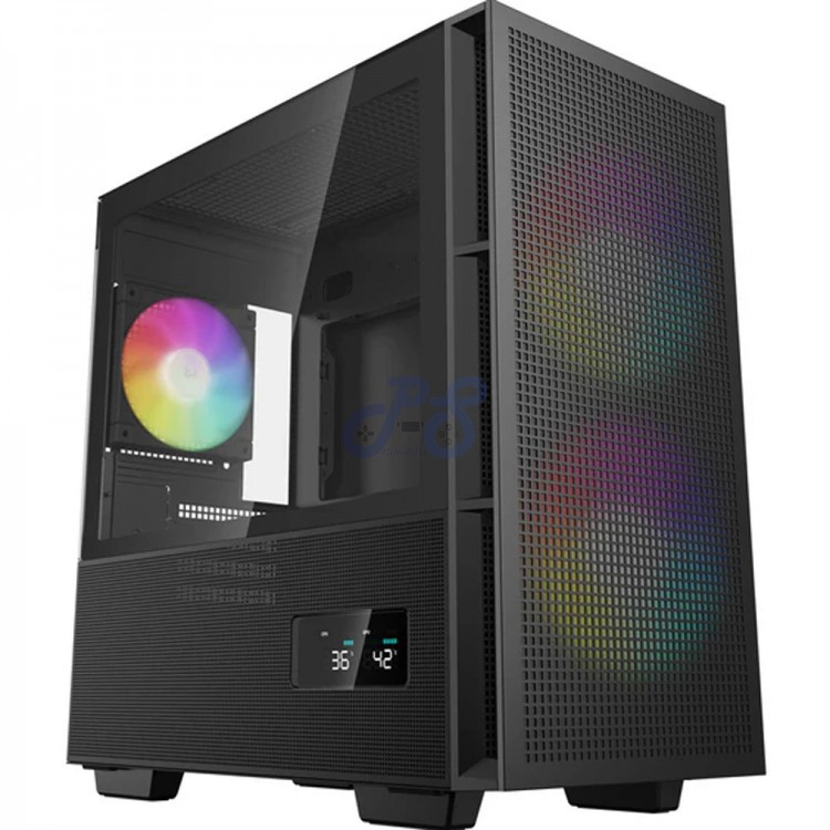 deepcool ch360 digital microtower gaming pc case black