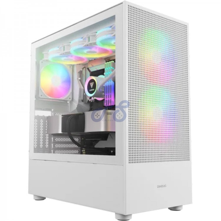 gamdias talos e3 mesh elite midtower gaming pc case white