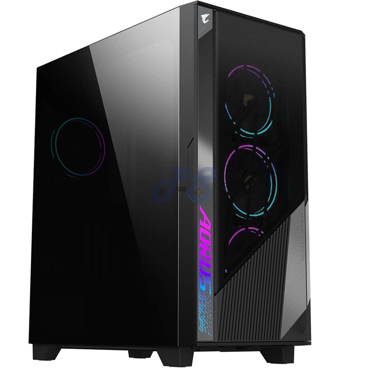 gigabyte aorus c500 glass midtower gaming pc case black