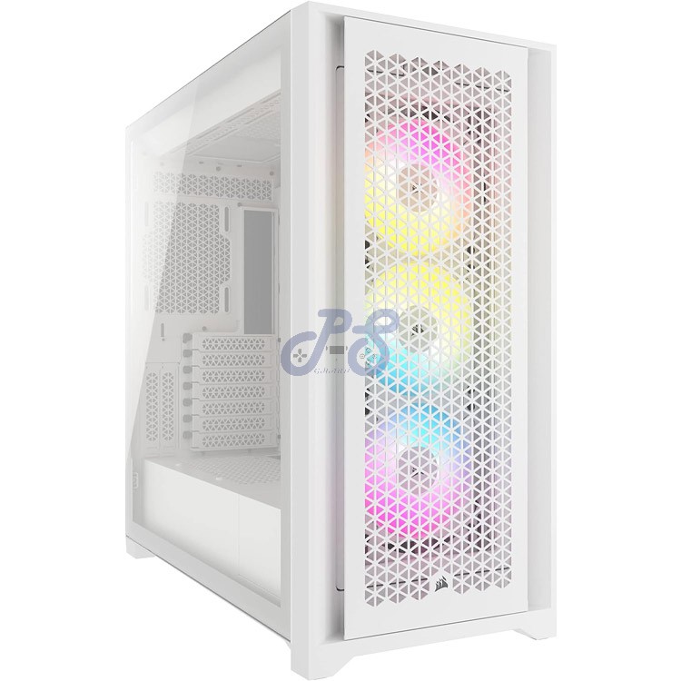 corsair icue 5000d airflow tg midtower gaming pc case white