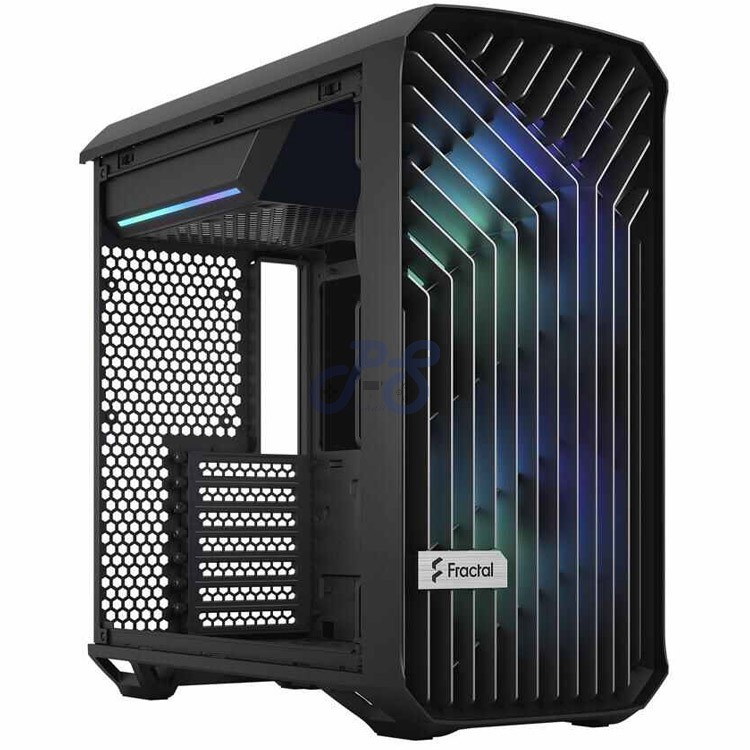 fractal design torrent compact rgb midtower pc case black tg light