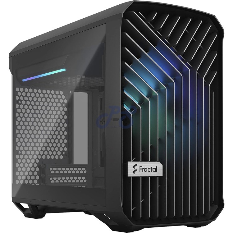 fractal design torrent nano rgb midtower pc case black tg light