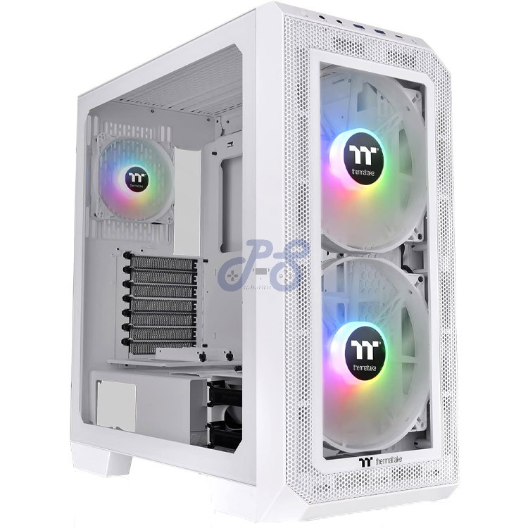 thermaltake view 300 mx midtower gaming pc case snow