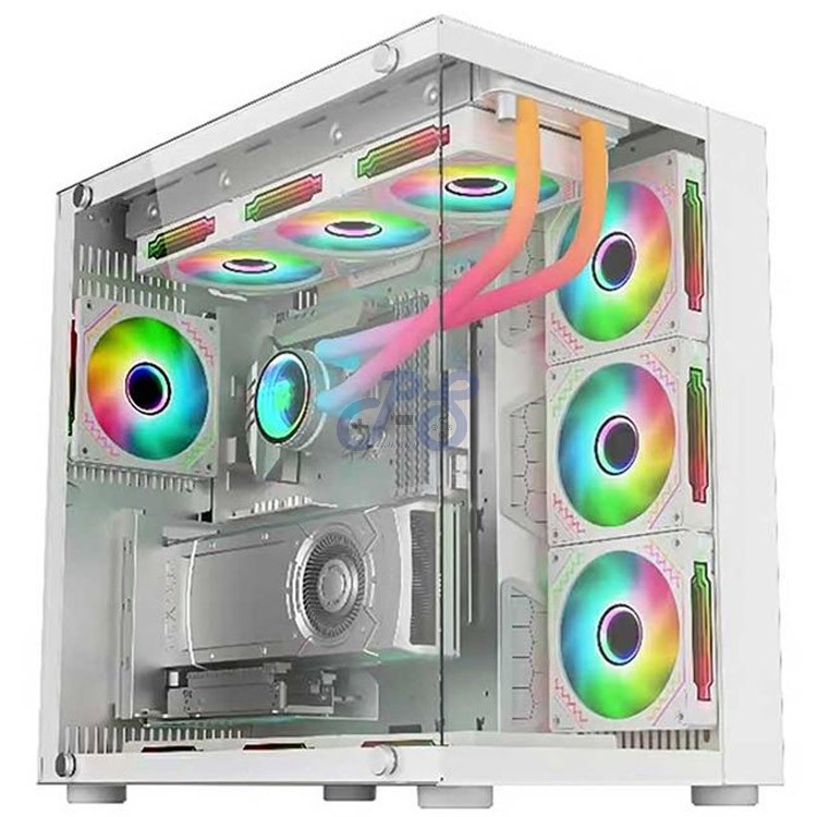 wj coolman robin i midtower gaming pc case white