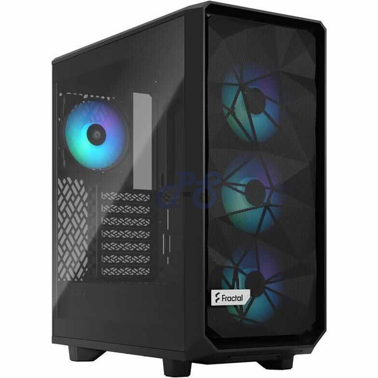 fractal design meshify 2 compact lite rgb midtower pc case black tg light tint
