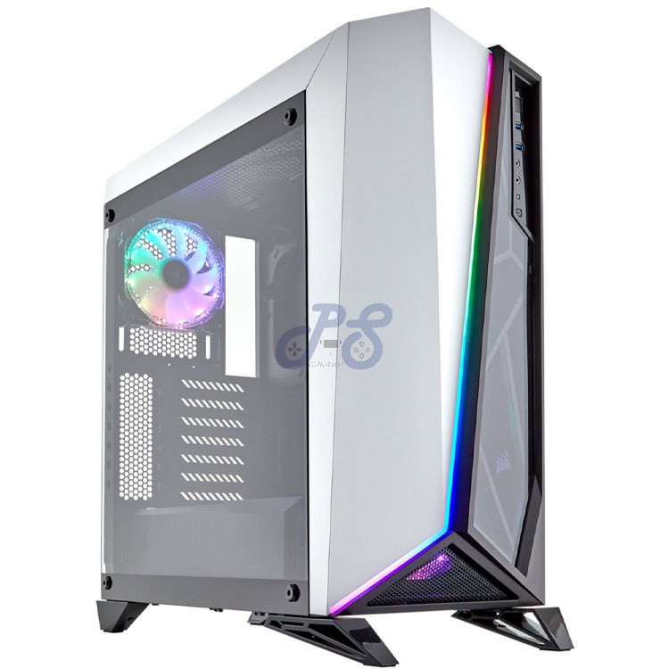 corsair carbide series specomega rgb midtower gaming pc case white