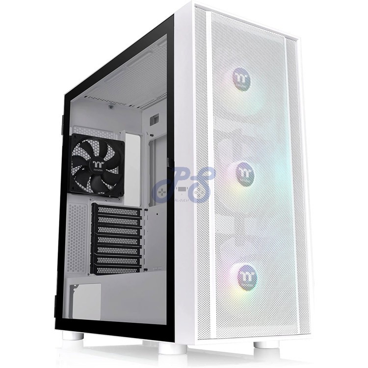 thermaltake h570 tg argb midtower pc case snow edition