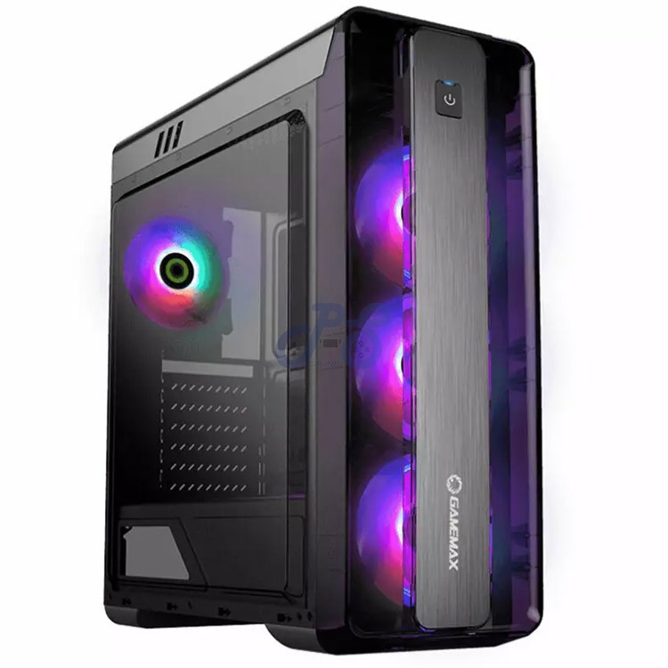 gamemax moonlight frgb g511 midtower gaming pc case black